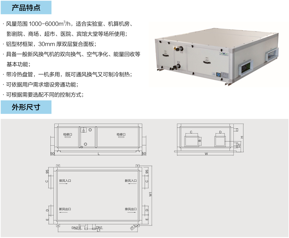 商用吊頂新風(fēng)換氣機(jī)系列（三）(圖1)
